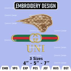 NCAA Northern Iowa Panthers Embroidery Designs, Guc.ci Logo Embroidery Files, Machine Embroidery Pattern