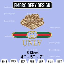 NCAA UNLV Rebels Embroidery Designs, Guc.ci Logo Embroidery Files, Machine Embroidery Pattern