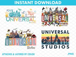 Universal Studios 2024 Png Bundle, Family Trip Png, Universal Studios Trip, Universal Bundle Png, Sublimation Design PNG