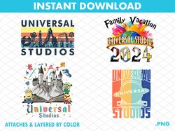 Universal Studios Png Bundle, Family Trip 2024 Png, Universal Studios Trip Png, Family Vacation Png, Design For T-Shirt