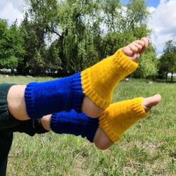 Hand-knitted no toe no heel socks Ankle warmers Flip Flop socks Grip socks Toeless socks Elastic dance ballet socks