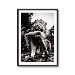 Sacred Sentinel:Guardian of the Maiden's Destiny vintage photo on Matte Cotton FineArt paper