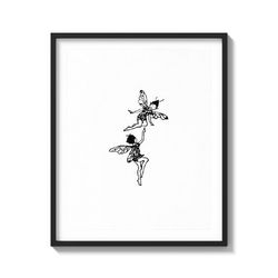 Loveislove fairy couple in love on Matte Paper Print