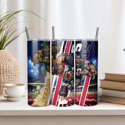 3D Inflated Houston Texans Tumbler Png, 3D Inflated Football Team 20 oz Tumbler Wrap PNG, Football Tumbler Wrap PNG