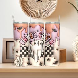 Under Cover Tumbler wrap, Halloween 3D Inflated Under Cover Halloween Season Sublimation Tumbler Design Download PNG