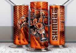 Cleveland Browns 3D Inflated 20oz PNG, 3D Inflated Cleveland Browns Tumbler Png, Football Tumbler Wrap PNG