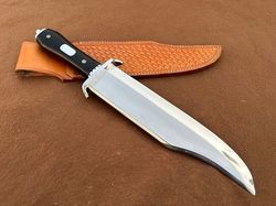 Personalized Handmade 5160 Steel Iron Mistress Bowie Knife with Micarta Handle with leather sheath