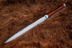 24 inches long Blade THE SPIT sword- large sword-Real working machete-Tools for clearing bushes-Hand forged sword-jungle