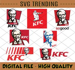 Kentucky Fried Chicken Logo Bundle svg, KFC svg, fastfood svg, food and drink svg,png,dxf