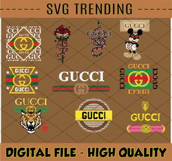 Gucci bundle svg, Gucci logo svg, Gucci bundle svg, Brand logo svg, Fashion brand svg, fashion svg, logo bundle svg,