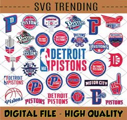 31 Files Detroit Pistons Svg, Pistons, NBA, basketball, Cricut Cut File, Pistons svg,NBA svg, NBA svg, Basketball Clipar