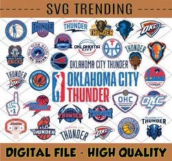33 Files Oklahoma City Thunder, Oklahoma svg, basketball bundle svg,NBA svg, NBA svg, Basketball Clipart, Svg For Cricut