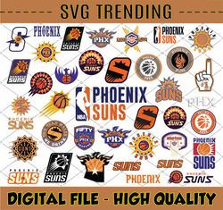 38 Files Phoenix Suns, Phoenix Suns svg,basketball bundle svg,NBA svg, NBA svg, Basketball Clipart, Svg For Cricut , Svg