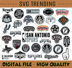 35 Files San Antonio Spurs SVG, NBA Basketball bundle svg, NBA svg, NBA svg, Basketball Clipart, Svg For Cricut , Svg Fo