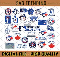 27 Files Toronto Blue Jays svg, Cut Files, SVG Files, Baseball Clipart, Cricut, Toronto svg, Blue Jays svg, MLB svg, Cli