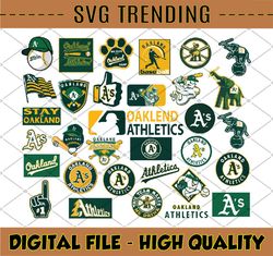 32 Files Oakland Athletics svg, Cut Files, Baseball Clipart, Cricut Oakland svg, Athletics svg, Cutting Files, MLB svg,