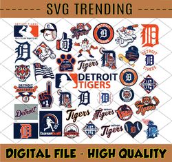38 Files Detroit Tigers Svg, Baseball Clipart, Cricut Detroit svg, Tigers svg, Cutting Files, MLB svg, Instant Download