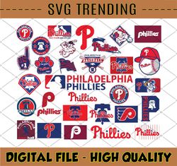30 Files Philadelphia Phillies Svg, Baseball Clipart, Philadelphia Svg, Phillies svg, Cutting Files,MLB svg, Clipart, In