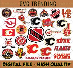 27 Files Calgary Flames Bundle Svg,NHL Svg, NHL Svg, Flames svg, Calgary svg, Flames svg, NHL,Hockey svg, Hockey