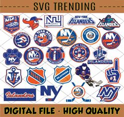 24 Files New York Islanders Bundle Svg, New York, Islanders Svg, NHL svg, NHL svg, hockey cricut, Download Cut File, Cli