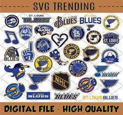 31 Files St Louis Blues Svg Bundle, St Louis, Blues SVG Files, NHL Svg, NHL Svg,Dxf Cutting Files, Cuttable SVG File, In