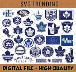 28 Files Toronto Maple Leafs Bundle Svg, Maple Leafs Svg, NHL svg, hockey cricut, Download Cut File, Clipart Cricut Expl