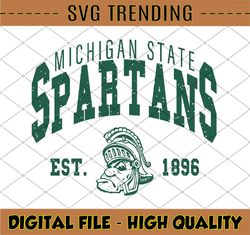 Vintage 90's Michigan State Spartans Svg, Michigan State Svg, Vintage Style University Of Michigan State NCAA Svg, NCAA