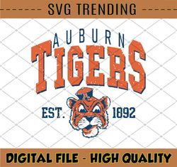 Vintage 90's Auburn Tigers Svg, Auburn Svg , Vintage Style University Of Auburn Png Svg dxf NCAA Svg, NCAA Sport Svg, Di