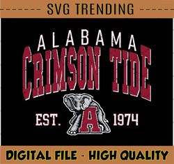 Vintage 90's Alabama Crimson Tide Svg, Alabama Svg , Vintage Style University Of Alabama Png Svg dxf NCAA Svg, NCAA Spor