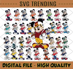 Football Mouse Clipart, SVG PNG Clip Art Files, Sports Printable, Digital Download, NFL Teams, NFL Svg, Football Teams S