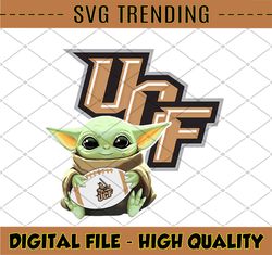 Baby Yoda with UCF Knights Football PNG,Baby Yoda png, NCAA png, Digital Download
