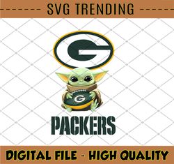 Baby Yoda with Green bay packers NFL,Baby Yoda NFL png, NFL png, Sublimation ready, png files for sublimation