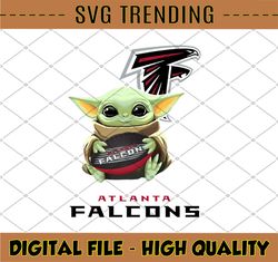 Baby Yoda with Atlanta Falcons NFL Png,Baby Yoda NFL png, NFL png, Sublimation ready, png files for sublimation
