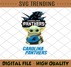 Baby Yoda with Carolina Panthers NFL Png, Baby Yoda NFL png, NFL png, Sublimation ready, png files for sublimation