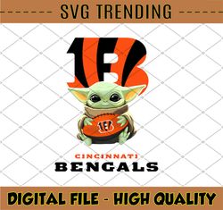 Baby Yoda with cincinnati-bengals NFL Png, Baby Yoda NFL png, NFL png, Sublimation ready, png files for sublimation