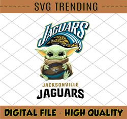 Baby Yoda with Jacksonville Jaguars NFL png, Baby Yoda NFL png, NFL png, Sublimation ready, png files for sublimation
