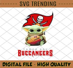 Baby Yoda with Tampa Bay Buccaneers NFL png, Baby Yoda NFL png, NFL png, Sublimation ready, png files for sublimation