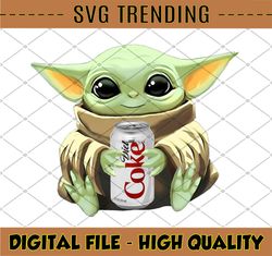 Baby Yoda with Diet Coke PNG, Baby Yoda png, Sublimation ready, png files for sublimation
