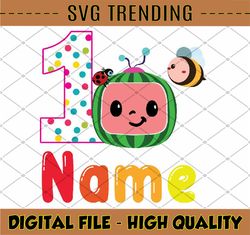 Cocomelon Personalized Family Birthday svg png, Cocomelon svg png, Cocomelon Birthday png Watermelon, Cocomelon Custom