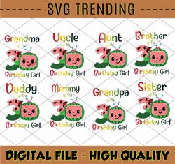 Bundle 8 files Cocomelon Of Birthday Girl PNG, Coco Melon png, Cocomelon Bundle png, Cocomelon Birthday png, Watermelon