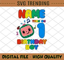 Cocomelon Personalized Name And Ages Birthday Boy SVG PNG, Cocomelon Brithday svg, ,Cocomelon Family Birthday svg, Water