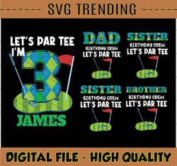 Personalized Let's Par Tee Png, Family Matching Golf Birthday Png, Personalized Golfing Sport Birthday, Digital Download