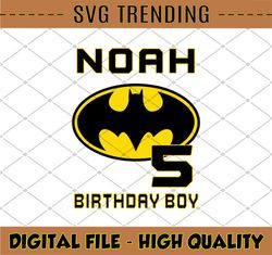 Personalized Name Batman Birthday Svg, Boys Birthday Svg, Disneyland Svg, custom birthday