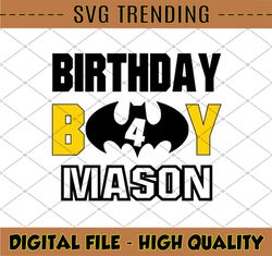 Personalized Name Batman Birthday Svg, Boys Birthday Svg, Disneyland , custom birthday Svg