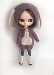 Jumpsuit rabbit for Blythe doll