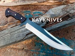 Handmade High Carbon spring steel 6150 Fighter outdoor Tactical Camping & Hunting Bowie Knife, self Defiance