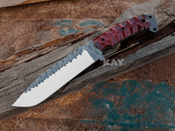 Handmade High Carbon spring steel 6150 Fighter outdoor Tactical Camping & Hunting Bowie Knife, self Defiance