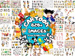 2400 Cartoon Characters Mega Bundle Svg Png, Cartoon Movie Characters Svg Png