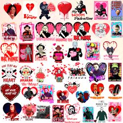 131 Designs Horror Valentine Png Bundle, Be My Valentine Png, Killer Character Movie Png, Valentine Killer Story Png