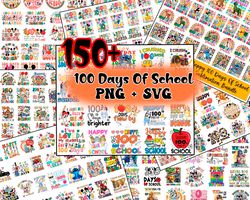 Big Bundle Disney 100 Days Of School Png Svg, Mickey and Friend, Disney 100th Day of School Png, Mickey Back To School